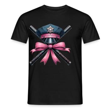 Coquette Bow Agent correctionnel Chapeau Bâton - T-shirt homme - noir - Devant - AI Model Male 178 light (178cm)