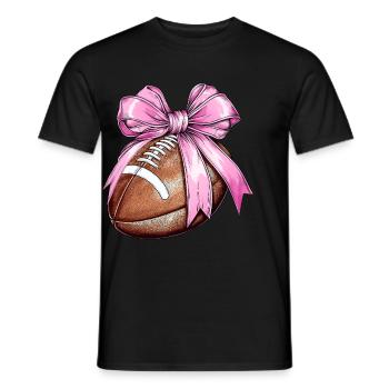 Kokette Bogen Fußballspieler Mutter Muttertag - Männer T-Shirt - Schwarz - Vorne - AI Model Male 178 light (178cm)
