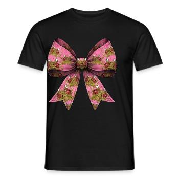 Kokette Schleife Fliegendes Spaghettimonster - Männer T-Shirt - Schwarz - Vorne - AI Model Male 178 light (178cm)