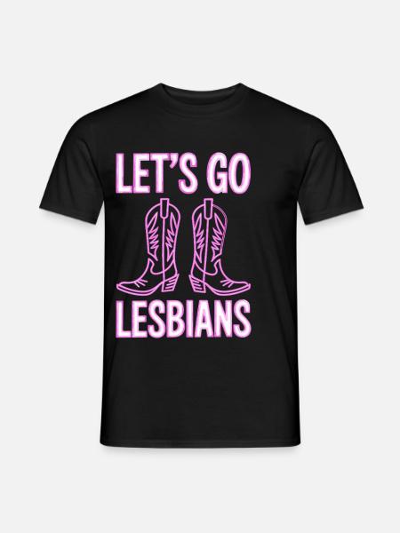 Let's Go Lesbians Lesbian - Men's T-Shirt - black