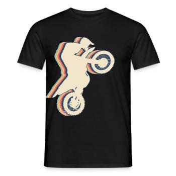 Dirt Bike Motocross Dirt Biking Biker Retro - Männer T-Shirt - Schwarz - Vorne - AI Model Male 178 light (178cm)