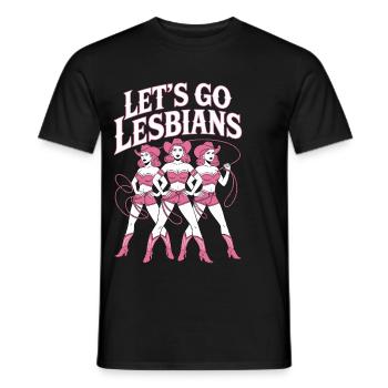 Let’s Go Lesbiennes Lesbienne - T-shirt homme - noir - Devant - AI Model Male 178 light (178cm)