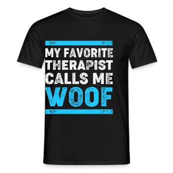 Therapiehund Therapeut Therapie Hund Hundetrainer - Männer T-Shirt - Schwarz - Vorne - AI Model Male 178 light (178cm)