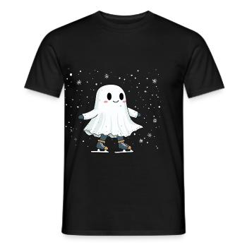 Ghost on skates - Men's T-Shirt - black - Front - AI Model Male 178 light (178cm)