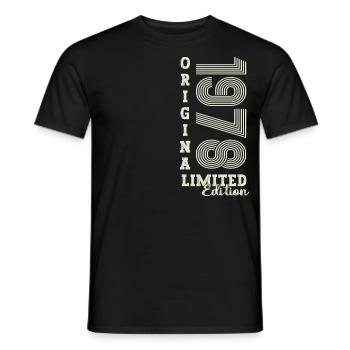 Original vintage 1978 44th birthday gift - Men's T-Shirt - black - Front - AI Model Male 178 light (178cm)