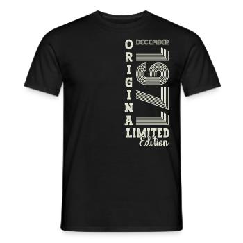 Original December 1971 51st Birthday Gift - Men's T-Shirt - black - Front - AI Model Male 178 light (178cm)