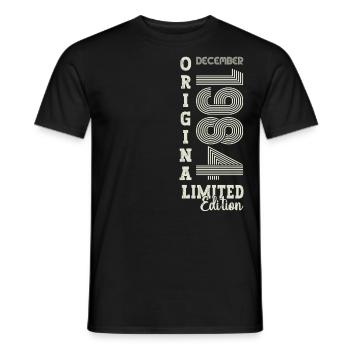 Original December 1984 38th Birthday Gift - Men's T-Shirt - black - Front - AI Model Male 178 light (178cm)