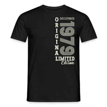 Cadeau original du 43e anniversaire de décembre 1979 - T-shirt homme - noir - Devant - AI Model Male 178 light (178cm)