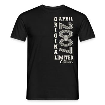 16th birthday man April Born 2007 Original - Men's T-Shirt - black - Front - AI Model Male 178 light (178cm)
