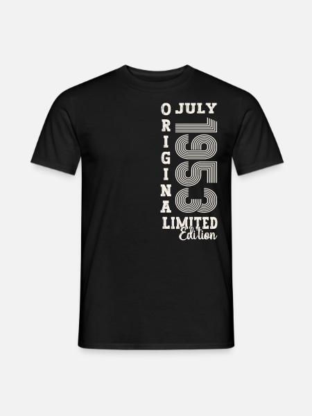 70. Geburtstag Mann Original Juli Jahrgang 1953 - Mænd T-shirt - sort