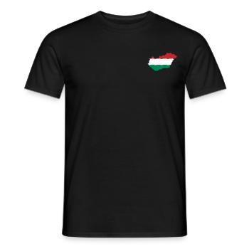 Hongrie - T-shirt homme - noir - Devant - AI Model Male 178 light (178cm)
