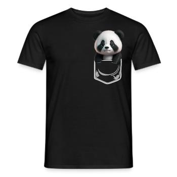 Baby Panda Breast White - T-shirt homme - noir - Devant - AI Model Male 178 light (178cm)