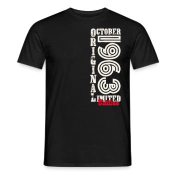 60th Birthday Original October Year 1963 - Men's T-Shirt - black - Front - AI Model Male 178 light (178cm)
