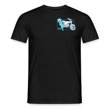 S51 (1:50) // Illustration - Männer T-Shirt - Schwarz - Vorne - AI Model Male 178 light (178cm)