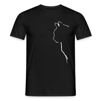 Cat Kitten Silhouette Cat Love - Men's T-Shirt - black - Front - AI Model Male 178 light (178cm)