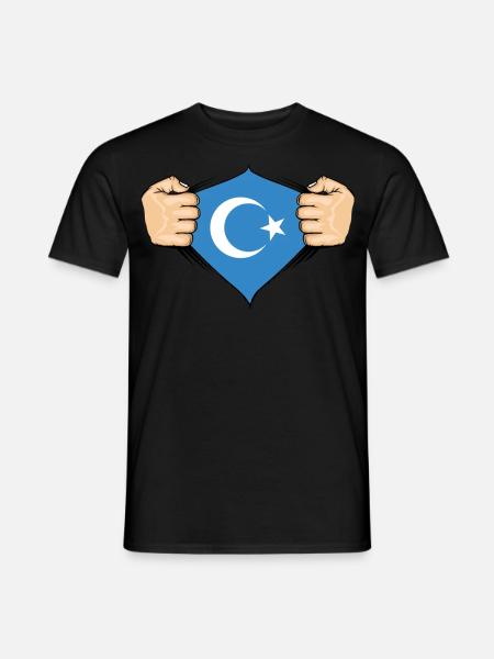 Uyghur Flag Design - Men's T-Shirt - black