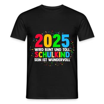 Kita Abschied Erste Klasse Einschulung 2025 - Männer T-Shirt - Schwarz - Vorne - AI Model Male 178 light (178cm)