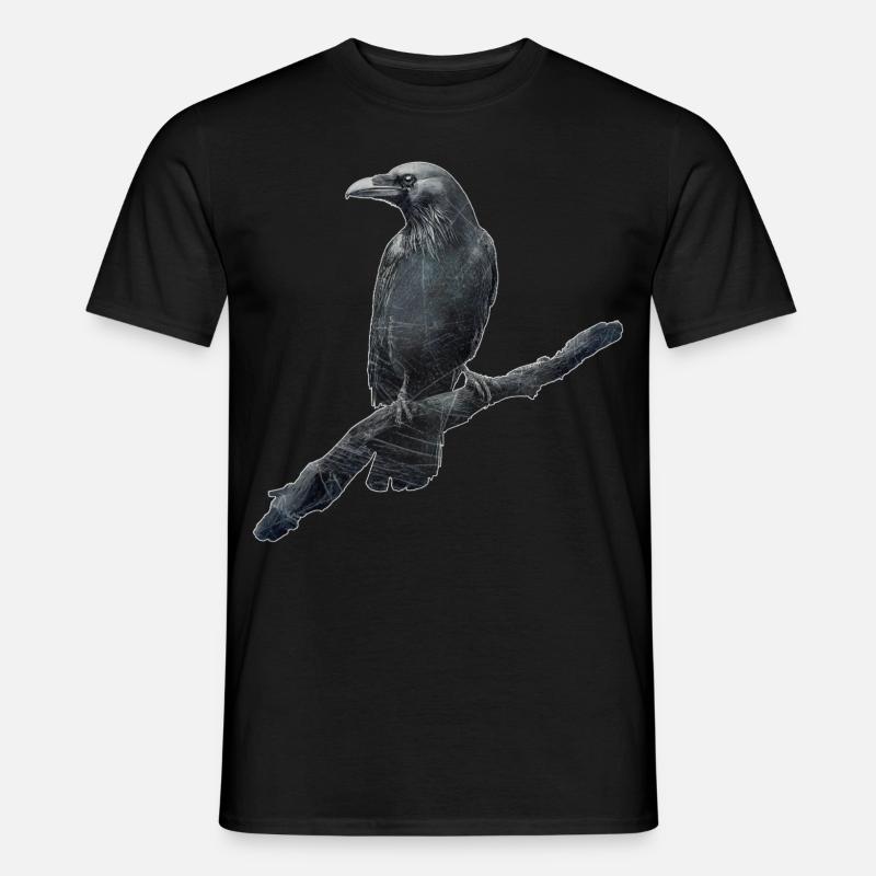 Rabe - Männer T-Shirt - Schwarz