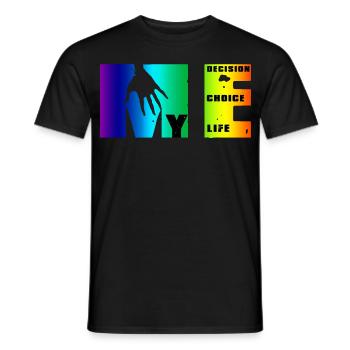 Manifeste de moi: choix, décision, vie - T-shirt homme - noir - Devant - AI Model Male 178 light (178cm)