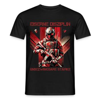 Discipline & Invincible - Men's T-Shirt - black - Front - AI Model Male 178 light (178cm)