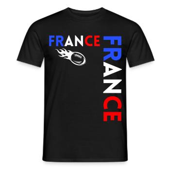 Rugby Player Fan Rugby Supporter Rugby France - Men's T-Shirt - black - Front - AI Model Male 178 light (178cm)