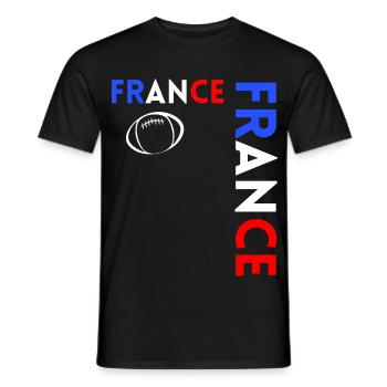 Rugby Player Fan Rugby Supporter Rugby France - Men's T-Shirt - black - Front - AI Model Male 178 light (178cm)
