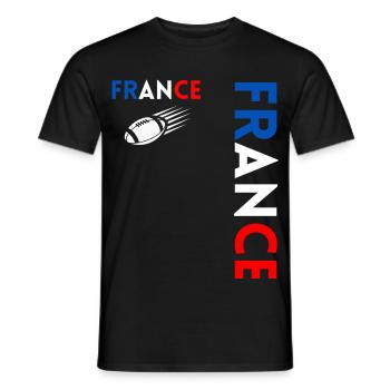 Rugby Player Fan Rugby Supporter Rugby France - Men's T-Shirt - black - Front - AI Model Male 178 light (178cm)