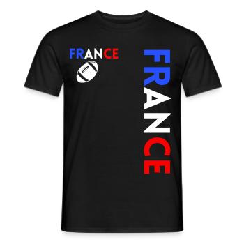 Rugby Player Fan Rugby Supporter Rugby France - Men's T-Shirt - black - Front - AI Model Male 178 light (178cm)