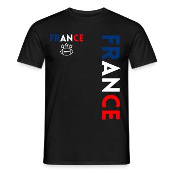 Rugby Player Fan Rugby Supporter Rugby France - Men's T-Shirt - black - Front - AI Model Male 178 light (178cm)