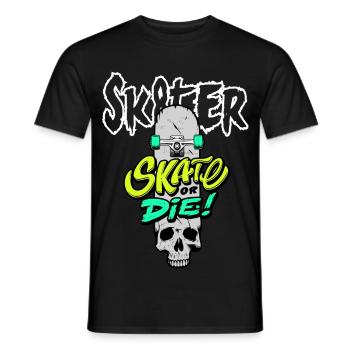 Skater Kids - Männer T-Shirt - Schwarz - Vorne - AI Model Male 178 light (178cm)