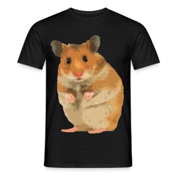 Hamster - T-shirt homme - noir - Devant - AI Model Male 178 light (178cm)