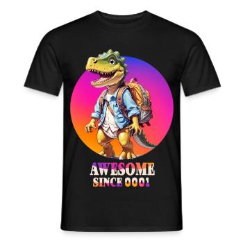 Drachen Schüler - Männer T-Shirt - Schwarz - Vorne - AI Model Male 178 light (178cm)