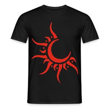 Rote Sonne und Mond - Männer T-Shirt - Schwarz - Vorne - AI Model Male 178 light (178cm)