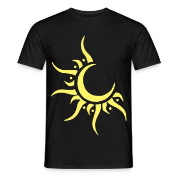 Sonne & Mond - Männer T-Shirt - Schwarz - Vorne - AI Model Male 178 light (178cm)