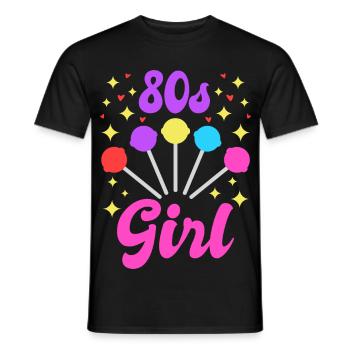80er Mädel - Männer T-Shirt - Schwarz - Vorne - AI Model Male 178 light (178cm)