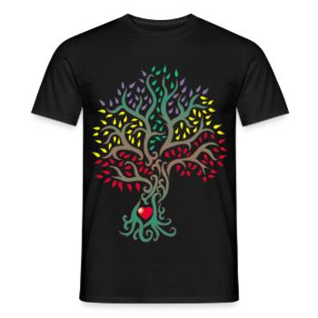 Baum des Lebens im Herzen der Natur - Männer T-Shirt - Schwarz - Vorne - AI Model Male 178 light (178cm)