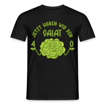40 Jetzt haben wir den Salat - 40. Geburtstag - Männer T-Shirt - Schwarz - Vorne - AI Model Male 178 light (178cm)
