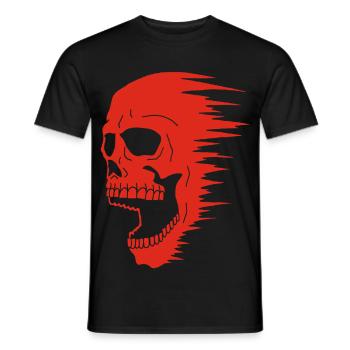 Red Skull and Speed - Men's T-Shirt - black - Front - AI Model Male 178 light (178cm)