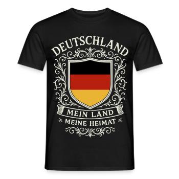 Germany - My Country - My Home - Men's T-Shirt - black - Front - AI Model Male 178 light (178cm)