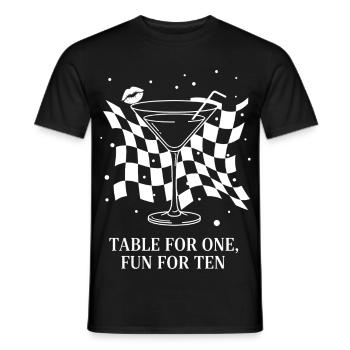 Table For One Martini Party - Men's T-Shirt - black - Front - AI Model Male 178 light (178cm)