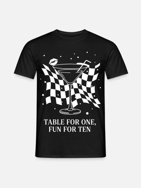 Table For One Martini Party - Men's T-Shirt - black