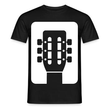 Guitar Emblem - Men's T-Shirt - black - Front - AI Model Male 178 light (178cm)