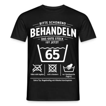 Gâterie pour le 65e anniversaire Limite de vitesse en douceur - T-shirt homme - noir - Devant - AI Model Male 178 light (178cm)