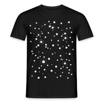 Starry Sky Space Stars - Men's T-Shirt - black - Front - AI Model Male 178 light (178cm)