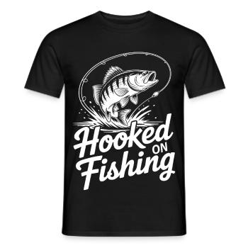Accroché au saut de poisson - T-shirt homme - noir - Devant - AI Model Male 178 light (178cm)
