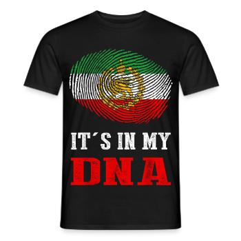 DNA Iran Flag - Men's T-Shirt - black - Front - AI Model Male 178 light (178cm)
