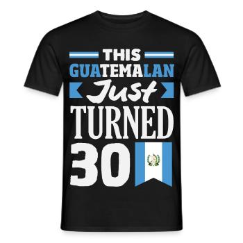 Guatemala Flag T-Shirt Pride & Home Chapín - Men's T-Shirt - black - Front - AI Model Male 178 light (178cm)