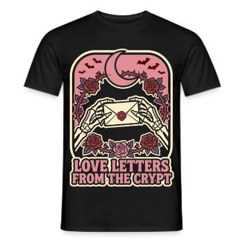 Love Letters From The Crypt - Männer T-Shirt - Schwarz - Vorne - AI Model Male 178 light (178cm)