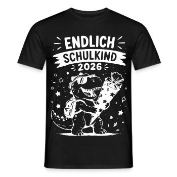 Endlich Schulkind 2026 - Männer T-Shirt - Schwarz - Vorne - AI Model Male 178 light (178cm)