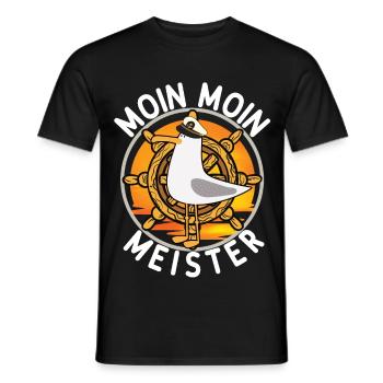 Moin Moin Meister - Männer T-Shirt - Schwarz - Vorne - AI Model Male 178 light (178cm)